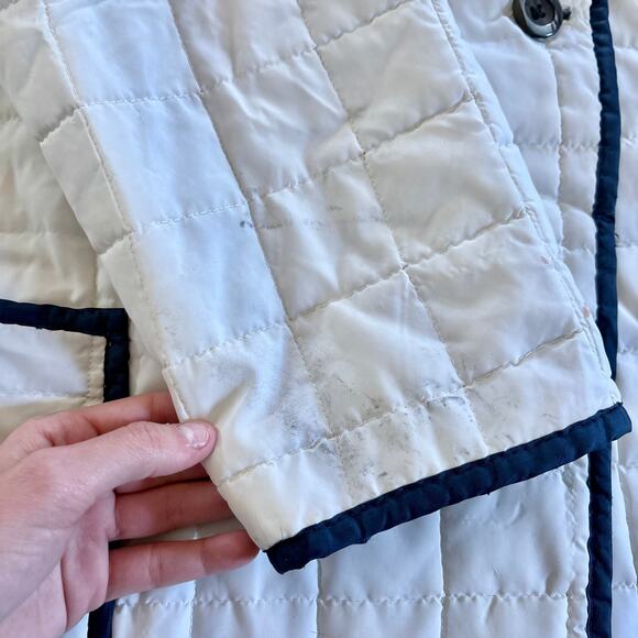 Vintage 70s White Bear of St. Paul Womens White Quilted Jacket Nylon Parka Retro - Picture 12 of 16